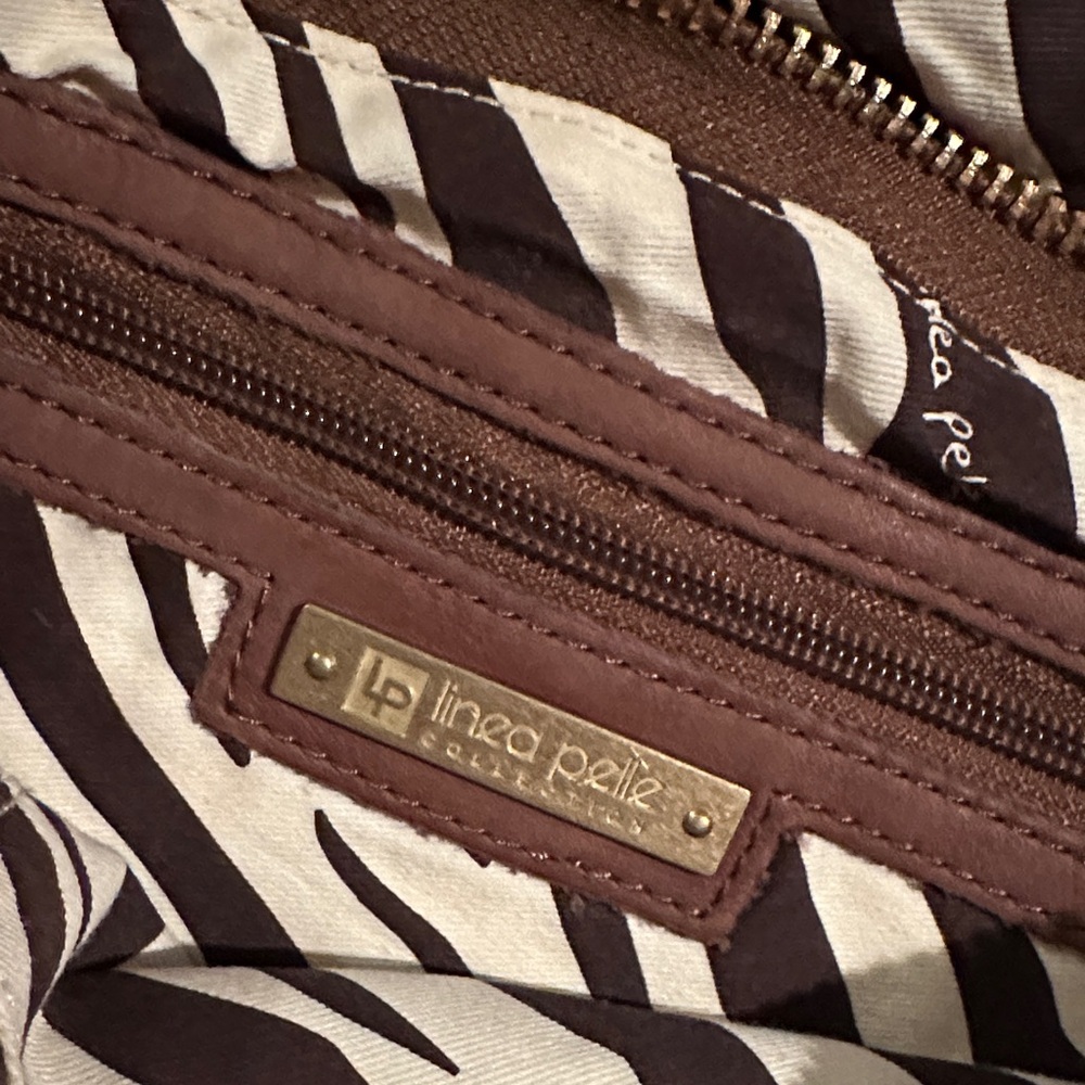Linea Pelle Brown Leather Crossbody Bag - Picture 7 of 13